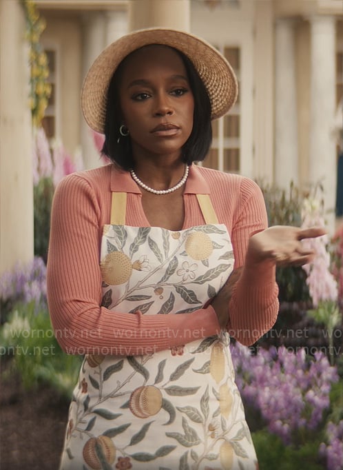 Catherine's fruit print apron on Grosse Pointe Garden Society