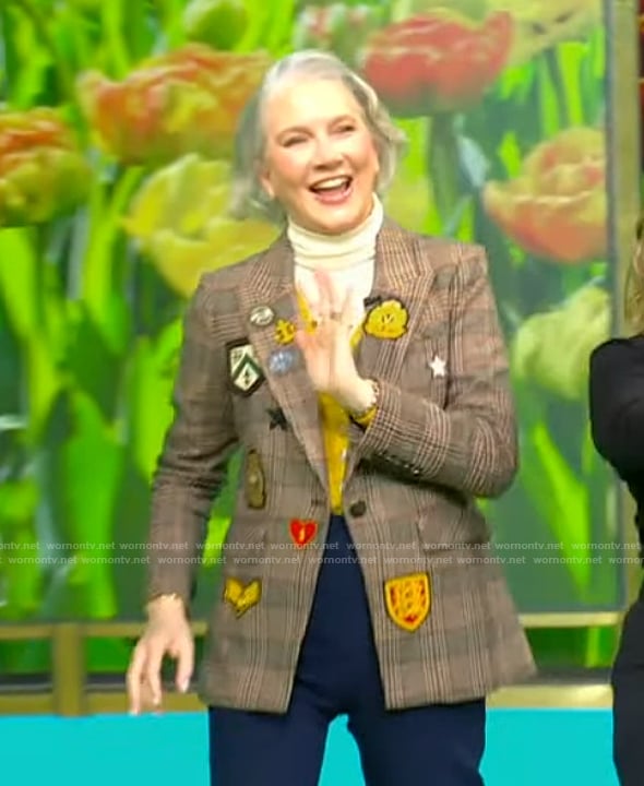 Clea Shearer's patch blazer on Tamron Hall Show