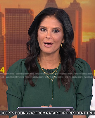 Darlene's green puff sleeve dress on Today