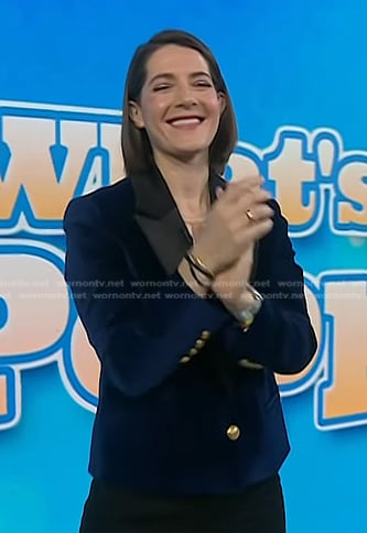 Daryn Carp’s blue velvet blazer on Today