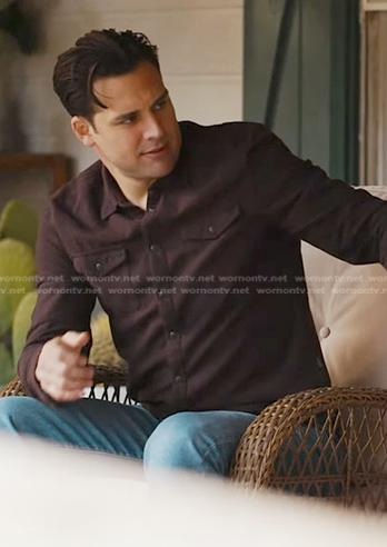 Eddie’s chocolate brown shirt on 9-1-1
