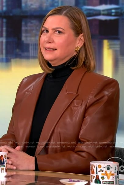 Elissa Slotkin's brown leather jacket on The View