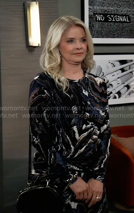 Felicia's wavy print dress on General Hospital