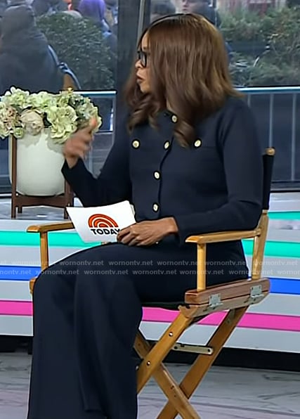 Jacqueline Coley's navy cardigan on Today