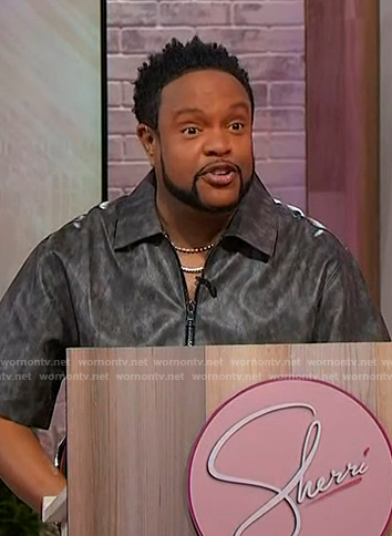 Jawn's leather shirt on Sherri