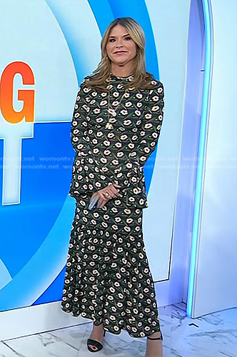 Jenna's black floral maxi dress on Today