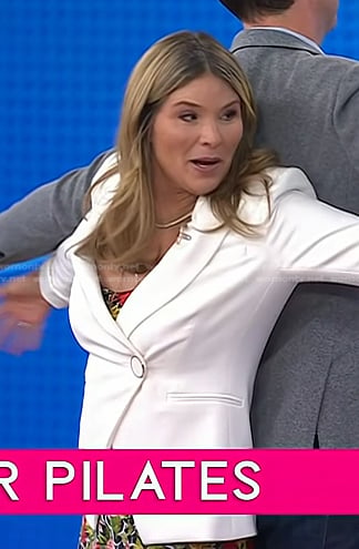 Jenna's white blazer and floral print dress on Today
