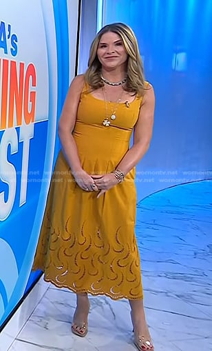 Jenna's yellow eyelet midi dress on Today