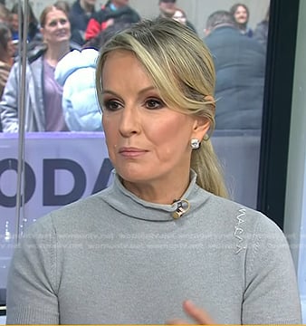 Dr. Jennifer Ashton's grey turtleneck and white over the knee boots on Today