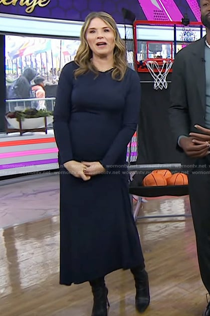 Jenna's navy long sleeve dress on Today