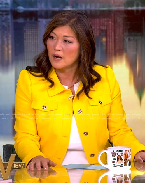 Juju Chang's yellow jacket on The View