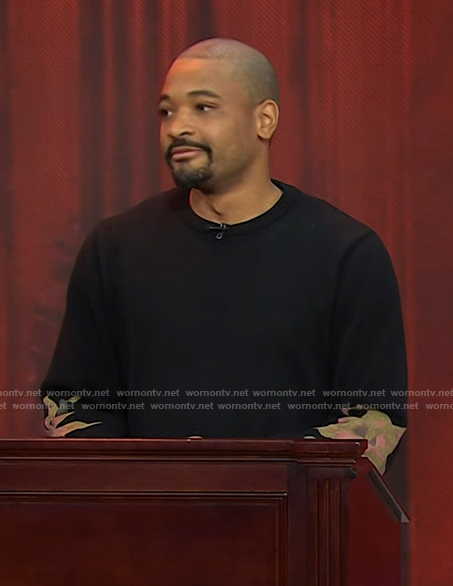 Julian's black embroidered sweater on Today