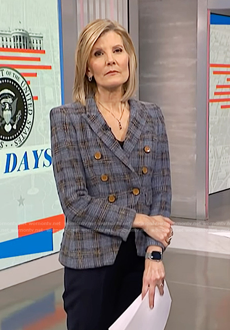 Kate's plaid double breasted blazer on NBC News Daily
