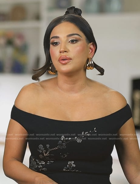 Leva's black confessional bodysuit on Southern Charm