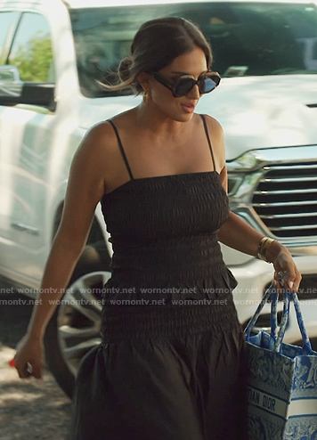 Leva's black smocked top on Southern Charm