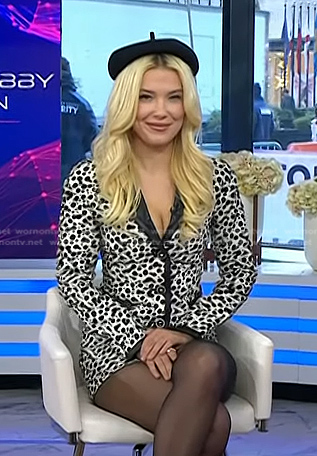 Millie Bobby Brown's animal print jacket and mini skirt on Today