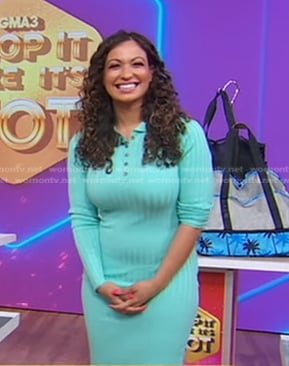 Milly's mint green ribbed polo dress on Good Morning America