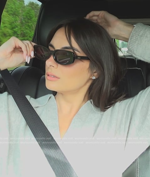 Paige's black rectangle sunglasses on Southern Charm