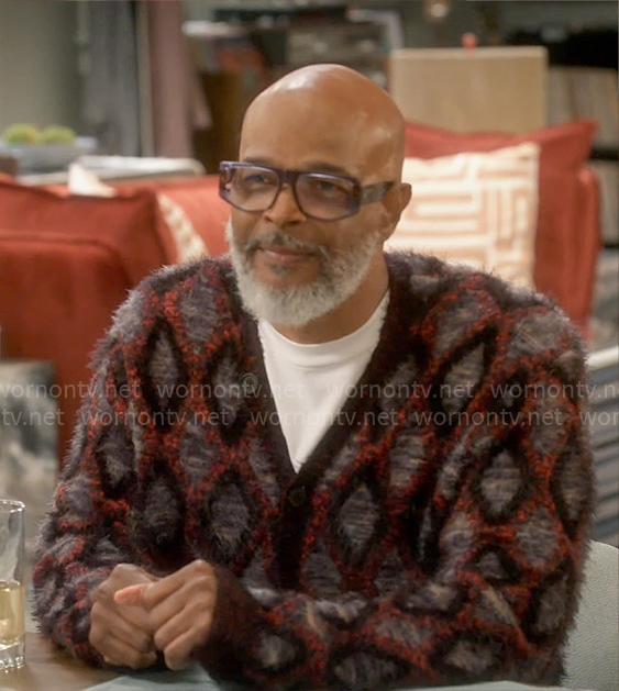 Poppa's diamond print cardigan on Poppas House