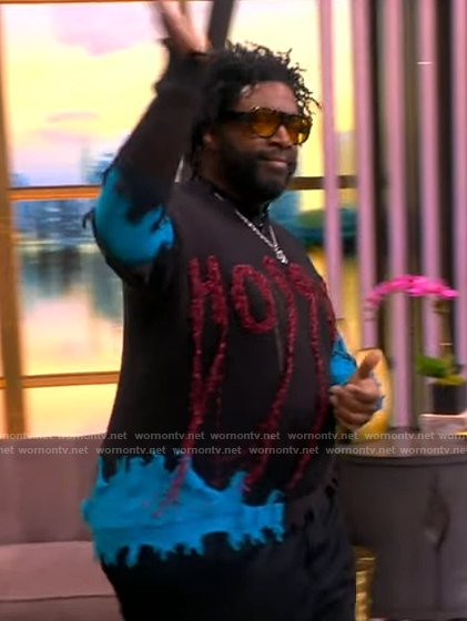 Questlove's distressed sweater on The View