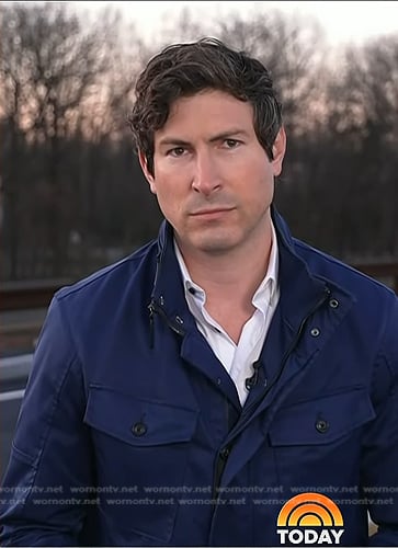 Sam Brock's navy utility jacket on Today