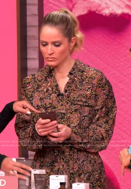 Sara's floral print jumpsuit on The View