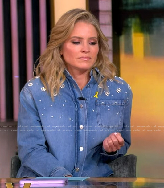 Sara's beaded denim shirt on The View
