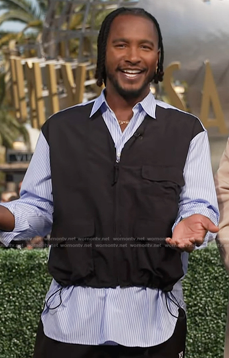 Scott's mixed media shirt on Access Hollywood