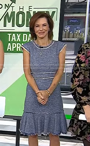 Stephanie Ruhle's blue tweed dress on Today