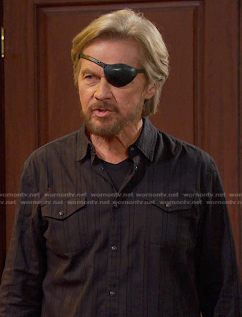 Steve's black striped shirt on Days of our Lives