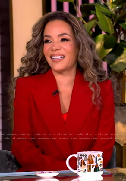 Sunny's red double breasted blazer on The View