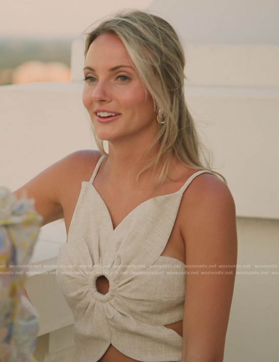 Taylor's floral cutout mini dress on Southern Charm