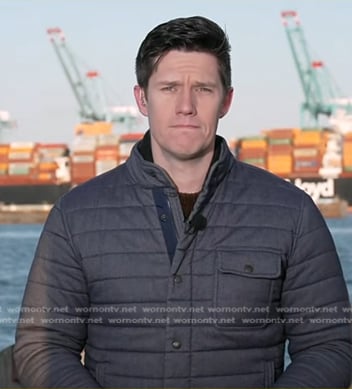 Trevor's grey padded jacket on Good Morning America