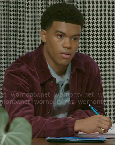 Tyrell's red corduroy jacket on Beyond the Gates