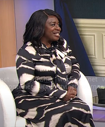 Uzo Aduba's zebra print dress on CBS Mornings