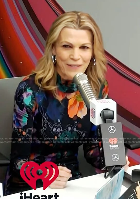 Vanna White's floral print mesh dress on E! News