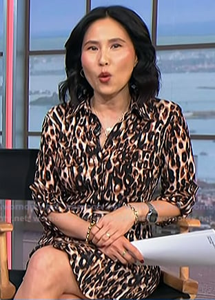 Vicky's leopard shirtdress on NBC News Daily