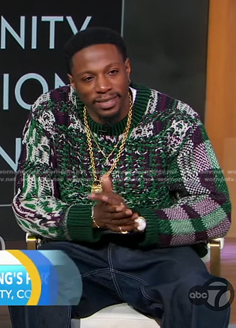 Jo-Vaughn Virginie Scott's knit sweater on Good Morning America