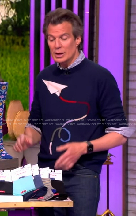 Adam Glassmans paper airplane knit sweater on The View