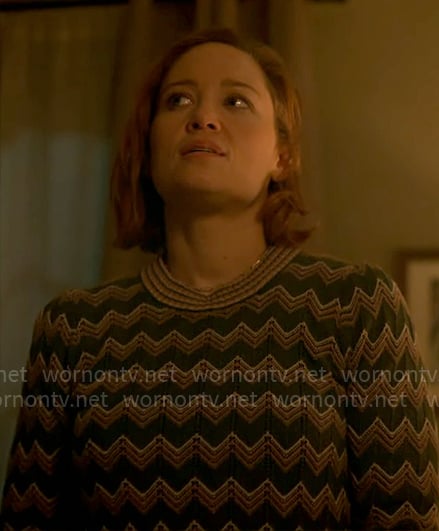 Angie's chevron striped sweater on Will Trent