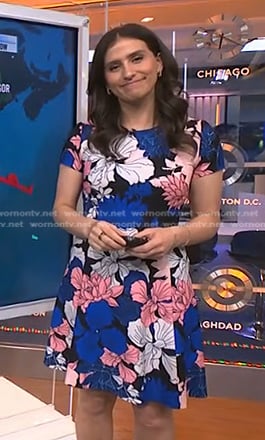 Angie Lassman's floral print dress on NBC News Daily
