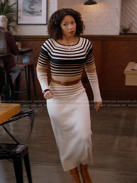 Ava's striped dress on All American