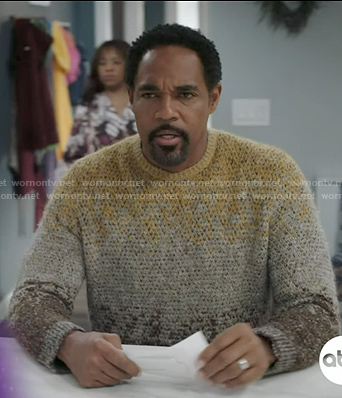 Ben's gradient knit sweater on Greys Anatomy