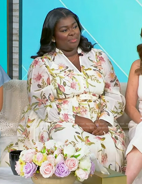 Beverly's floral print maxi dress on Tamron Hall Show