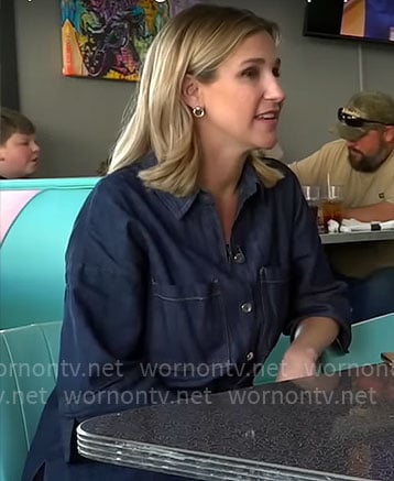Caitlin Huey-Burns's denim shirt on CBS Mornings
