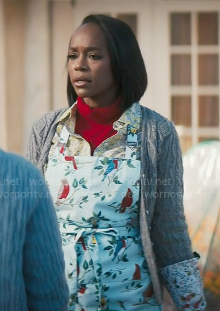 Catherine's brid print apron on Grosse Pointe Garden Society