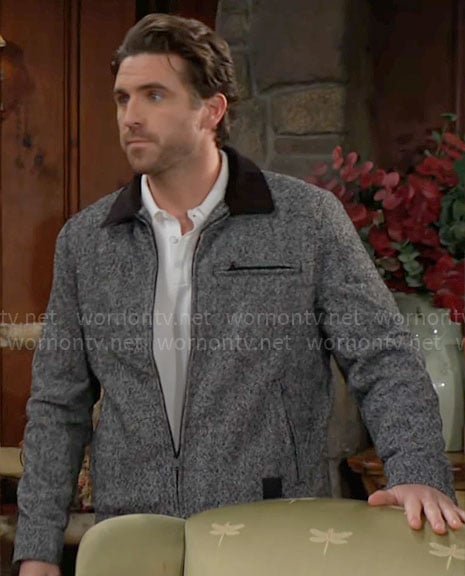 Chance's herringbone jacket on The Young and the Restless