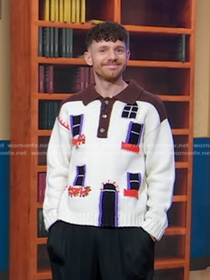 Chris Perfetti's house knit sweater on Good Morning America