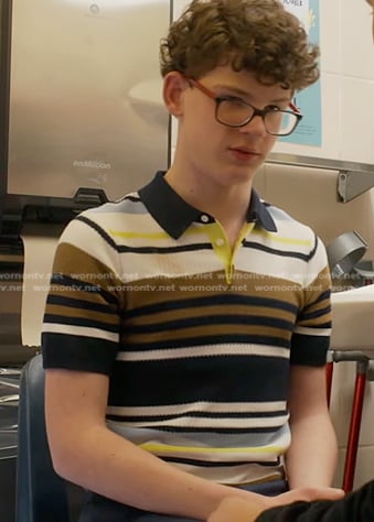 Christopher's striped polo shirt on 9-1-1