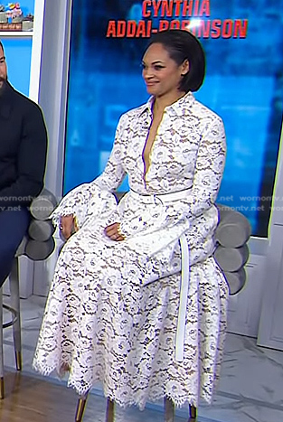 Cynthia Addai-Robinson's white lace dress on Today